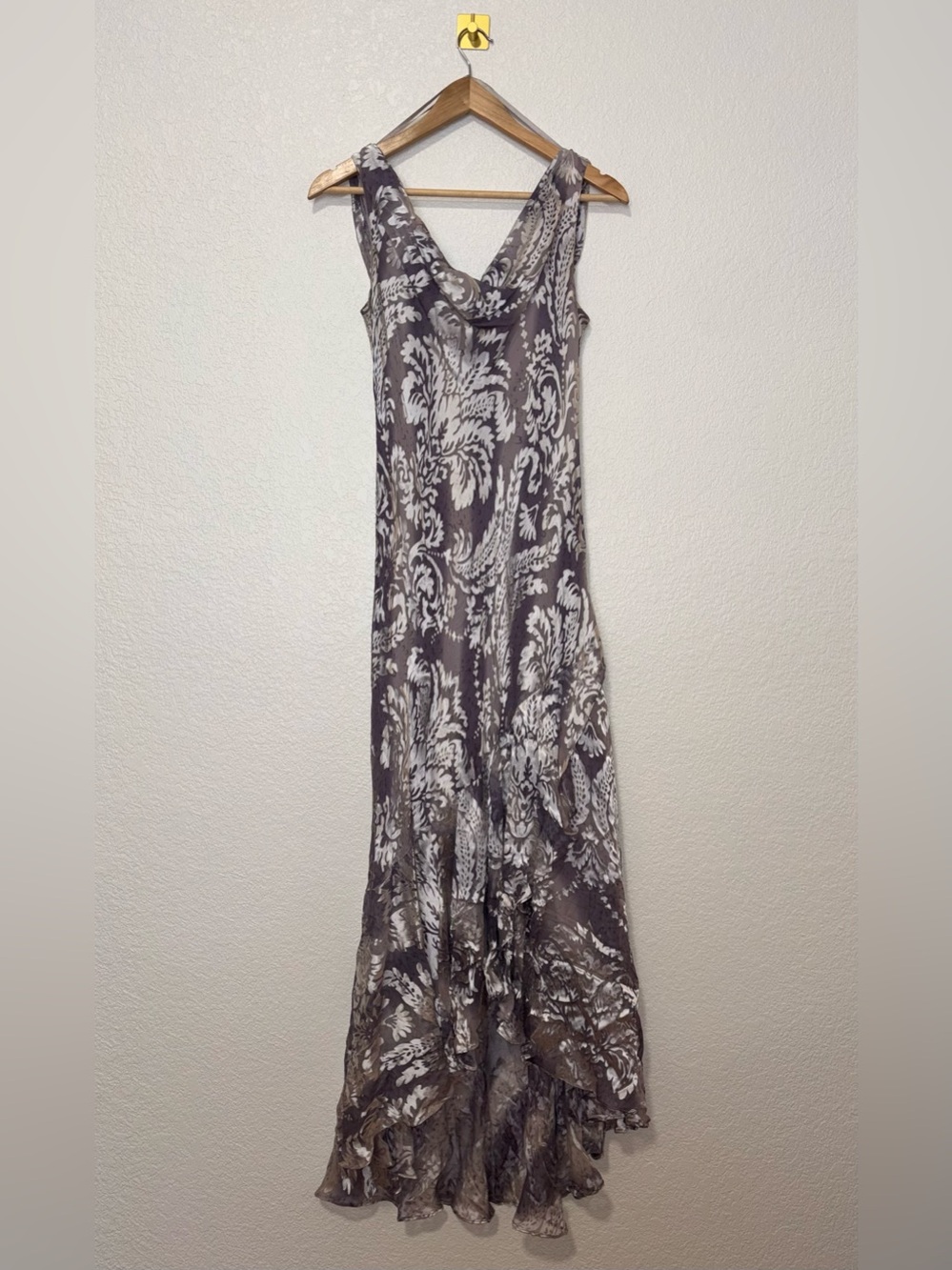 Jeanne Alexander Silk Blend Floral Handkerchief Dress Size 12